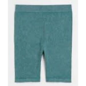 H&M Dark Turquoise Ribbed Biker Shorts